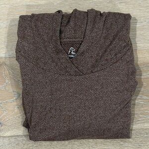 Rhoback Hesi Hoodie - Brown Herringbone